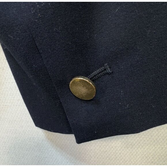 Calvin Klein Black Womens One Button Blazer Jacket Size 8 Black Zipper Pockets - Picture 12 of 12